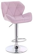LuxuryForm DESIGN Barová stolička MILANO VELUR na striebornom tanieri - levanduľa