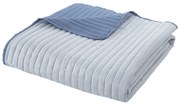 Modrý prešívaný pléd 220x230 cm Stripe – Catherine Lansfield