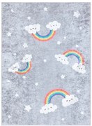 Detský kusový koberec Junior 52063.801 Rainbow grey, 80x150, šedá, detská izba, Dywany Łuszczów