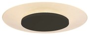Moderne plafondlamp wit met zwart 36cm incl. LED - Lido