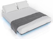 Dizajnová posteľ 180 x 200 čierna s LED podsvietením