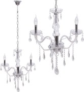 Toolight - Krištáľový závesný luster 3xE14 60W 300752, strieborná, OSW-04601