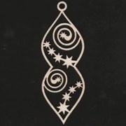 AMADEA Drevená ozdoba so špirálou 10 cm