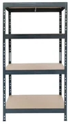 Bezskrutkový kovový regál s HDF policou RIVET, 180x90 cm (VxŠ)