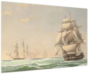 Obraz - Fitz Henry Lane, The United States Frigate President Engaging the British Squadron, reprodukcia (90x60 cm)
