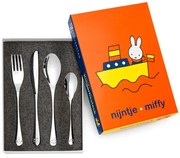 Antikoro detský príbor v striebornej farbe 4 ks Miffy – Zilverstad