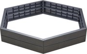 Garantia Ergo Vysoký záhon Stone XL modul, plast, 125 × 145 × 25 cm, antracit