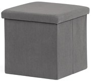 Autronic BONTEC Taburet s úložným priestorom, čierna, menčestrová látka, TAB-471 BK6 Farba: Šedá