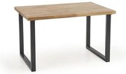 Jedálenský stôl s dubovou doskou RADUS 140(220)x85