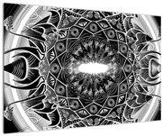 Obraz čiernobielych ornamentov (90x60 cm)