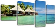 Obraz na plátne 4 dielny PLÁŽ PL001E40 - 130x70 cm