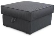 Tmavosivý taburet SMART COSARO s úložným priestorom 65x65 cm