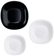 LUMINARC Obedová súprava Carine Neo Black & White 18-dielna