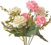 Dekorácia umelý kvet s ružovými a béžovými kvetmi - 15*10*30 cm