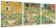 Obraz - Childe Hassam, Oyster Sloop, Cos Cob, reprodukcia (s hodinami) (90x30 cm)