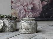 Kovová vintage dóza Vire s víkom - Ø15*13 cm