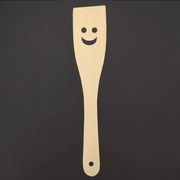 AMADEA Drevená obracačka s tvárou, masívne drevo, 28 cm