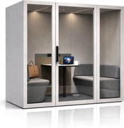 Akustická kancelárska kabína INBOX pre 4 osoby 2200 × 2200 × 1220 mm