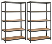 Súprava 2 regálov 120x200x60 cm GLR060B02