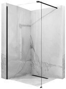 Rea AERO, sprchová zástena WALK IN, 1-krídlová, 110 x 195 cm, čierna matná-transparentná, REA-K6597
