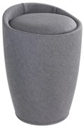Sivý kôš na bielizeň a taburetka v jednom Wenko Linen Look, 20 l