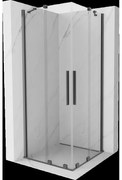 Mexen Velar Duo sprchová kabína posuvná 80 x 80 cm, transparentná, gun metal - 871-080-080-02-95