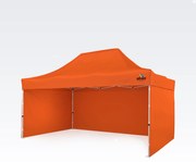 BRIMO Záhradný stan 3x4,5m - s 3 stenami - Oranžová 10