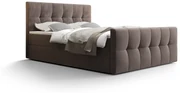 Manželská posteľ  Boxspring 140 cm Macheta (hnedá) (s matracom a úložným priestorom). Vlastná spoľahlivá doprava až k Vám domov. 1046717