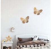 Nástenná dekorácia 32x29 cm motýľ kov
