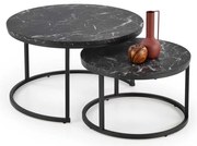 Konferenčný stolík River, čierny mramor / čierna