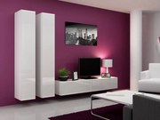 Cama Meble Obývačka VIGO 4, biely mat/biely lesk
