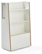 Vozík na knihy STORY, jednostranný, 876x374x1215 mm, biela