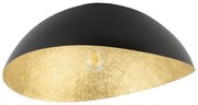 Prisadený luster SOLARIS 1xE27/60W/230V čierna/zlatá