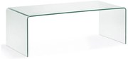 Sklenený konferenčný stolík 50x110 cm Burano – Kave Home