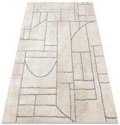 Koberec FUSION 0806 geometrický / moderný / abstraktný, krémový / svetlosivý