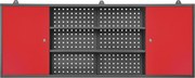 Visiaca dielenská skrinka s perforovanou doskou, antracitovo-červená, 1600x600x200 mm: LEO