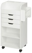 Skriňa na kolieskach s policami a zásuvkami