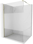 Mexen Kioto sprchová zástena 70x200 cm 8 mm, zlatý profil, sklo číre-námraza, 800-070-101-01-35