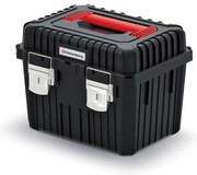 Kufor na náradie s kovovými zámkami 44,5 × 36 × 33,7 cm, vklad, čierna