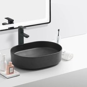 Erga Saanvi, umývadlo na dosku 600x370x135 mm, čierna matná, ERG-V03-9720B-M-001-BK