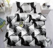 Bavlnené obliečky TRIANGLES čierne Rozmer obliečky: 70 x 90 cm | 140 x 200 cm