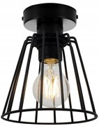 Stropné svietidlo Nuvola 6, 1x čierne drôtené tienidlo