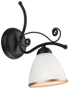 Lamkur Nástenná lampa RETRO II 1xE27/60W/230V čierna matná LA39848