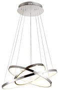 Candellux Chrómové závesné LED svietidlo Lune okrúhly 50cm 60W 33-64738
