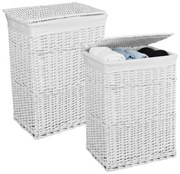 Sada košov na bielizeň biela 72 l a 114 l