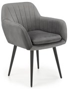 Jedálenská stolička Shani, sivá / čierna