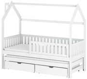 Posteľ Domček Monkey 90x200 biela