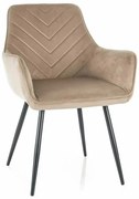 Jedálenská stolička Maya Velvet, béžová
