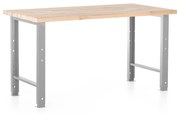 Výškovo nastaviteľný dielenský stôl Basic 150 x 80 cm, sivá