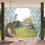 ZÁHRADNÝ VODEODOLNÝ ZÁVES NA PÚTKACH GARDEN 155X260 CM LISTY
